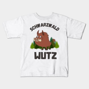 Schwarzwald Lustiges Wildschwein Schwäbisch Wutz Kids T-Shirt